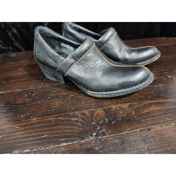 Born Kinney Brown Leather Slip-on Clog Shoe/Sz. 6 - Picture 3 of 10